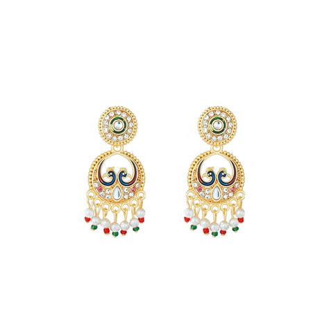 Meira Jewellery AD and beads studded Multi strand pearl long set for women.