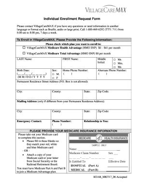 VillageCareMAX Medicare Enrollment Form - Fill Out, Sign & Share Online ...