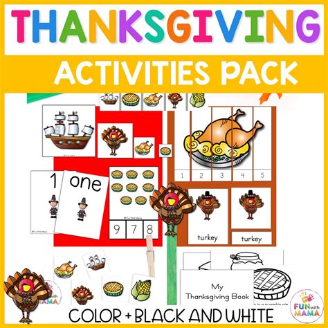 Thanksgiving Preschool Activities Printable | Rossy Printable