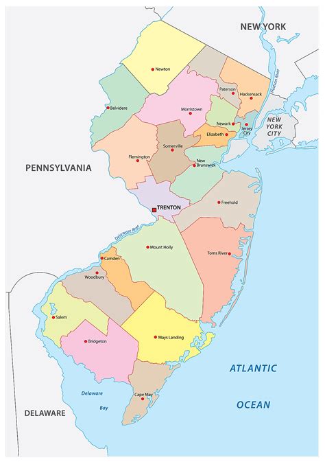 Nj County Map With Towns
