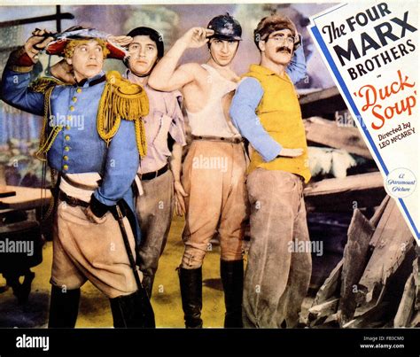 DUCK SOUP 1933 Paramount film with the Marx Brothers. From left: Harpo ...