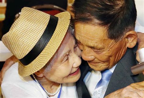North and South Korean families separated by war reunite after 65 years ...