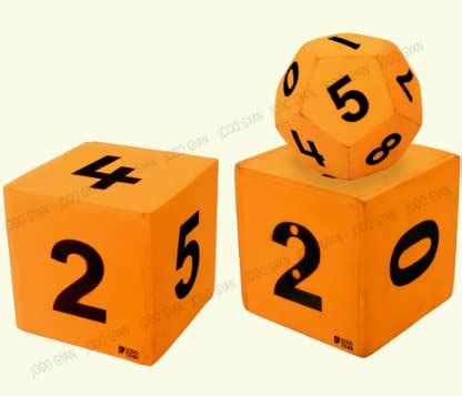 Big Dice Sets. Domino-Numeral, Numeral and Dodecahedron dice. : Amazon ...