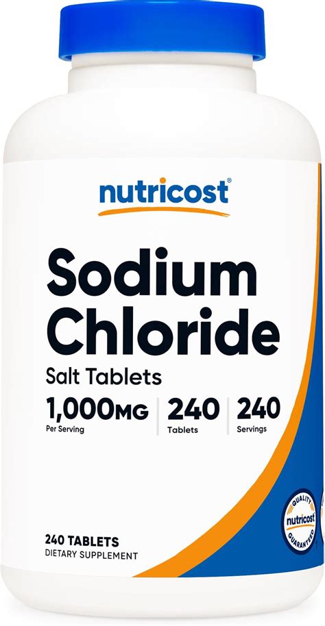 Amazon.com: Health Life Sodium Chloride Tablets 1 gm, USP | 300 Count | Normal Salt Tablets ...