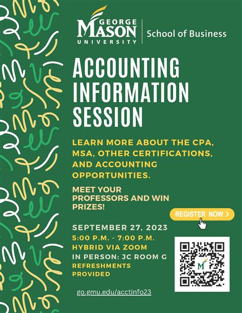 Accounting CPA/MSA Information Session | George Mason University News