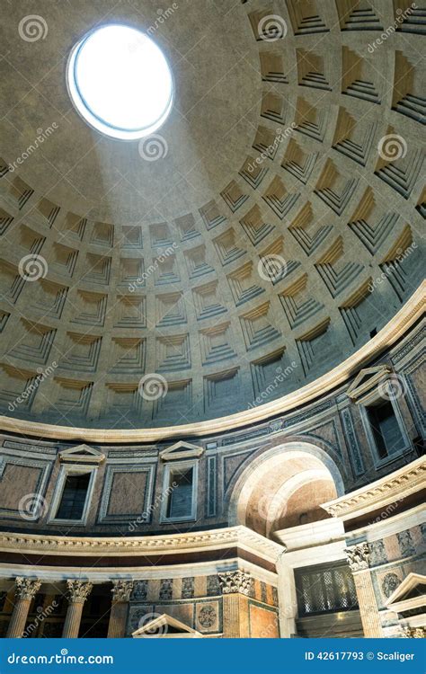 Interior of Rome Pantheon editorial stock photo. Image of circular ...
