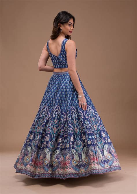 Blue Lehenga - Buy Blue Colour Lehenga Choli Online – Koskii