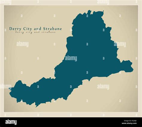 Derry City and Strabane district map of Northern Ireland Stock Vector Image & Art - Alamy