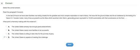 What point is Kennedy making with this evidence? A. The United States ...