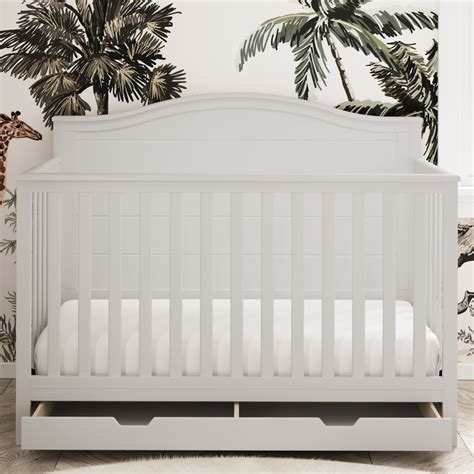 Storkcraft Moss 4-in-1 Convertible Crib with Drawer - White | Babylist Shop