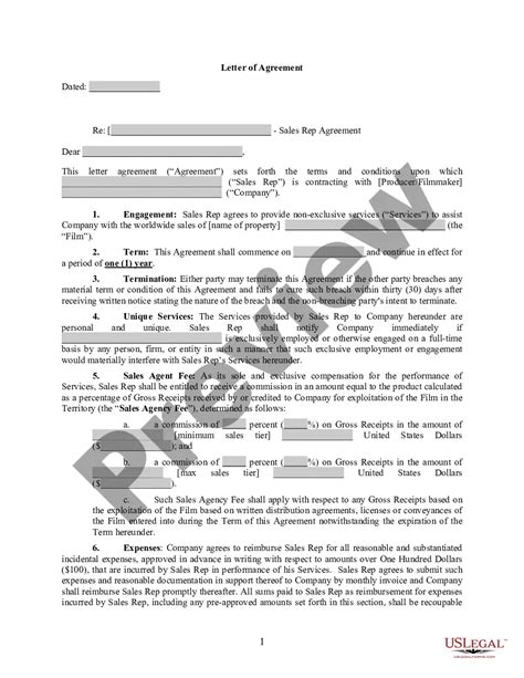Illinois Letter Regarding Sales Rep Agreement | US Legal Forms