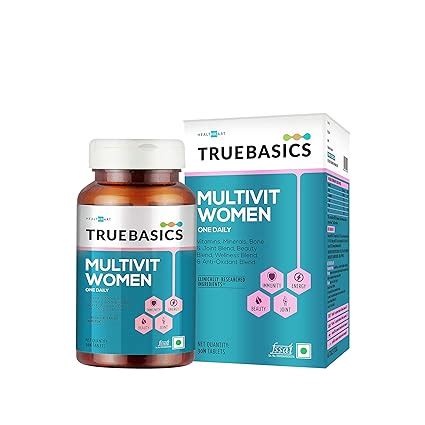 TrueBasics Multivit Women, Multivitamin for Women, With Zinc, Vitamin C ...