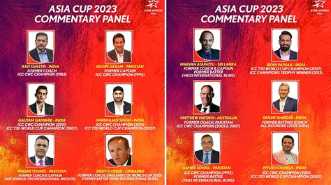 Star Sports Unveils Its Commentary Panel Featuring Cricketing Legends ...