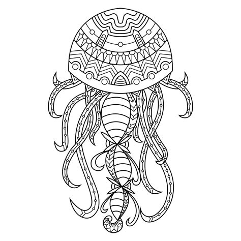 Normal Jellyfish Mandala coloring page - Download, Print or Color ...