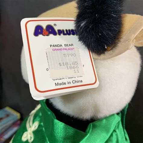 A&A Panda Plush w/ Green Shirt and Straw Hat | Ubuy India