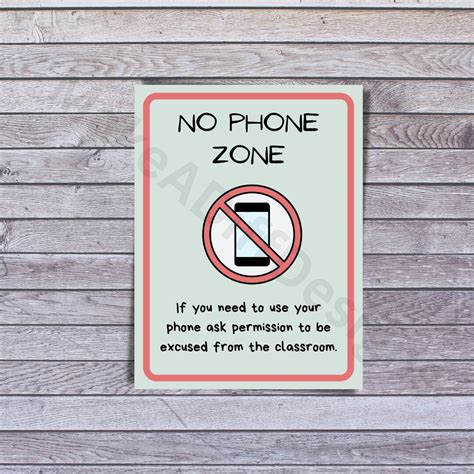 No Cell Phones Sign, High School, Classroom Decor, Classroom Management, Classroom Poster, No ...