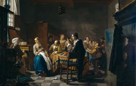 Wallpaper people, interior, picture, New Song, Jan Josef II Horemans ...