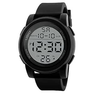 Shocknshop LED Digital Rubber Sports Multi Functional Dial Watch for ...