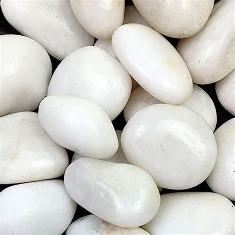Foodie Puppies Big White Polished River Rock Stones (White Jumbo, 3Kg ...