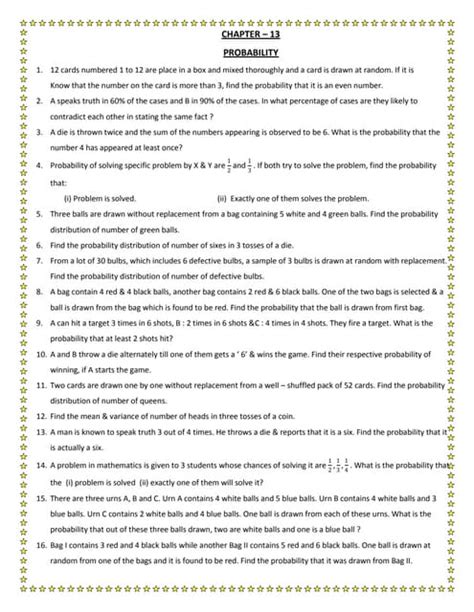 Case Study Class XII Maths Probability 的图像结果