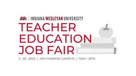 IWU 2025 Teacher Education Job Fair, Barnes Student Center Commons ...