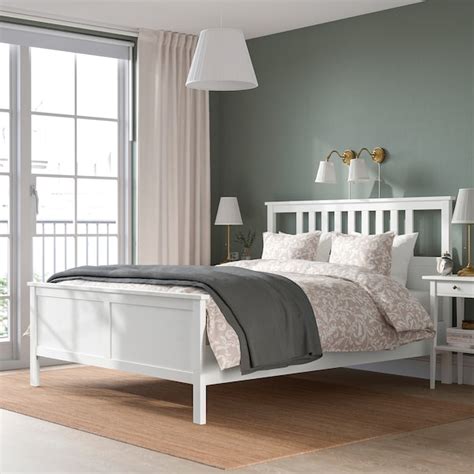 HEMNES bed frame, white stain, 160x200 cm (63x783/4") - IKEA