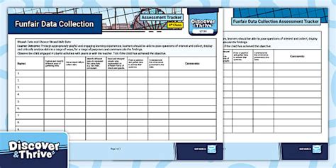 Funfair Data Collection Assessment Tracker (teacher made)