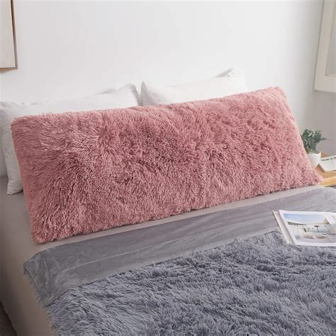 Amazon.com: MEGO Fluffy Body Pillow Cover, 20x54 Shaggy Faux Fur Body ...
