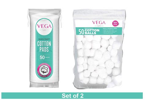 VEGA Cotton Ball for Eye, Face Makeup and Nail Paint Remover (Pack Of ...