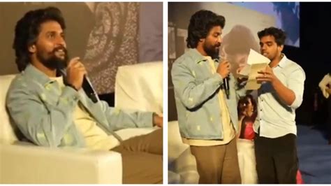 Nani's warm gesture to a fan pitching a film script at HIT 3 event wins ...