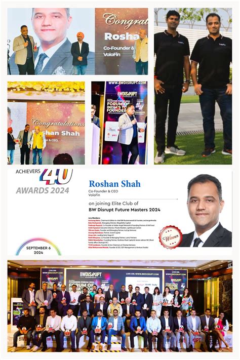 Roshan Shah honored as BW Disrupt 40 under 40 | VoloFin posted on the ...