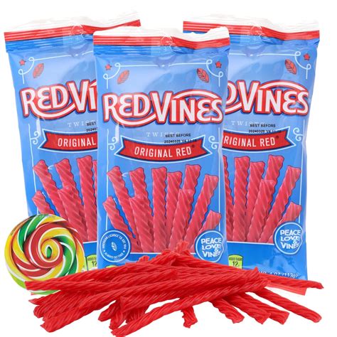 Amazon.com : Needzo Original Red Licorice Twists, Chewy Cherry Flavored ...
