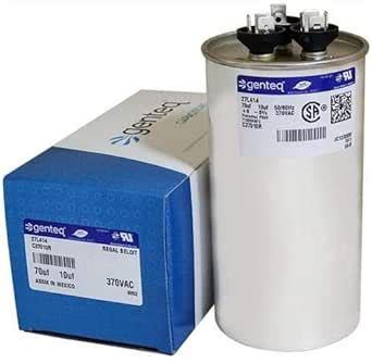 GE Genteq Round Capacitor 70 10 uf MFD 370 Volt 27L414BZ3 27L414 ...
