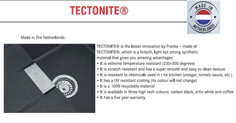 Franke Tectonite Sink Tectonite Series TECTONITE 611 ( 39 x 20 inches ...