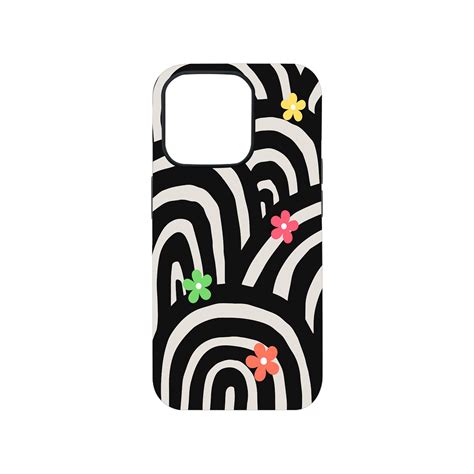 Black & White With Colorful Flowers Case – Sleek Cases | Anti Yellow ...