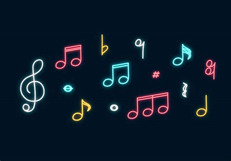Neon Music Notes 的图像结果