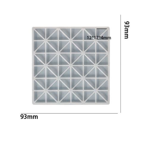 72 Cavity Triangle Mosaic Mould For Recasting & Lippan Art
