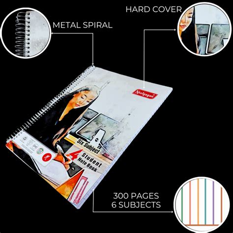 Student Notebook A4 - Spiral Bound (21cm X 29.7cm) – Neelgagan
