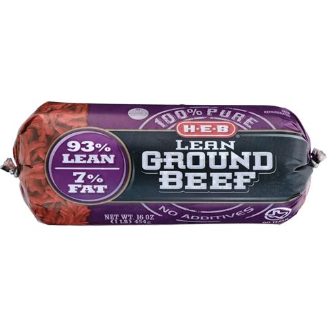 H-E-B 100% Pure Lean Ground Beef, 93% Lean - Shop Beef at H-E-B