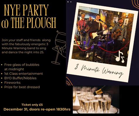 SOLD OUT - The Plough Inn New Years Eve Party, 2 Ravens Lane, ST78PS ...