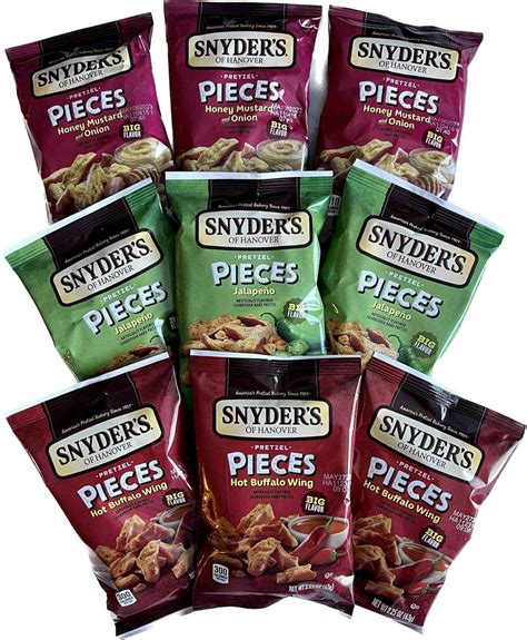 Amazon.com: Snyder's Pretzels: 3 Variety 9 Pack: 3 Honey Mustard - 3 ...