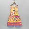 Pre Order: Printed Embroidered Multicoloured Strappy Jumpsuit With Hai