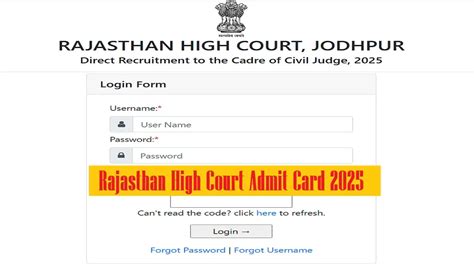 Rajasthan High Court Admit Card 2025 Released at hcraj.nic.in, Download ...