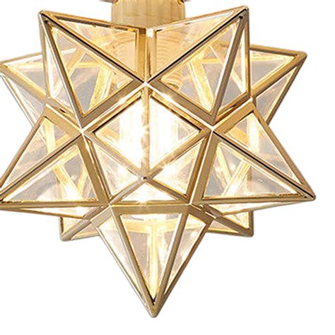 PVC Semi Flush Mount Star Ceiling Wall Lamps Flush Mount Golden ...