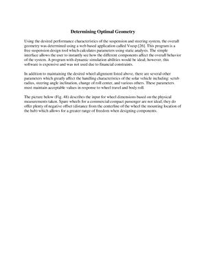 Designing the vehicle suspension 4 - The first step in designing the ...