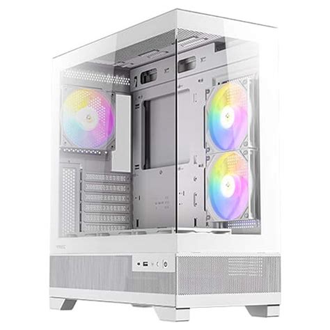 Antec Metal Cx700 RGB Elite White Gaming Pc Case,2 X 120Mm RGB Fan On ...