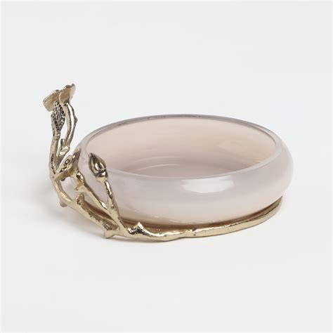 Buy Panama Rose Glass and Metal Soap Dish from Home Centre at just INR ...