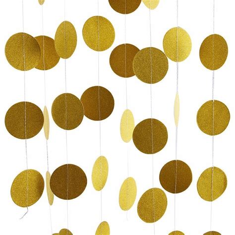 Buy Echodo Echodo 4 Packs 52 Feet Gold Circle Dots Glitter Paper ...