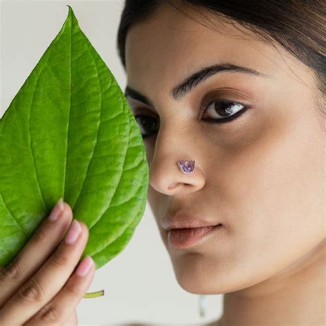 Buy Pichwai Amethyst Lotus Nose Pin Online - Ciceroni