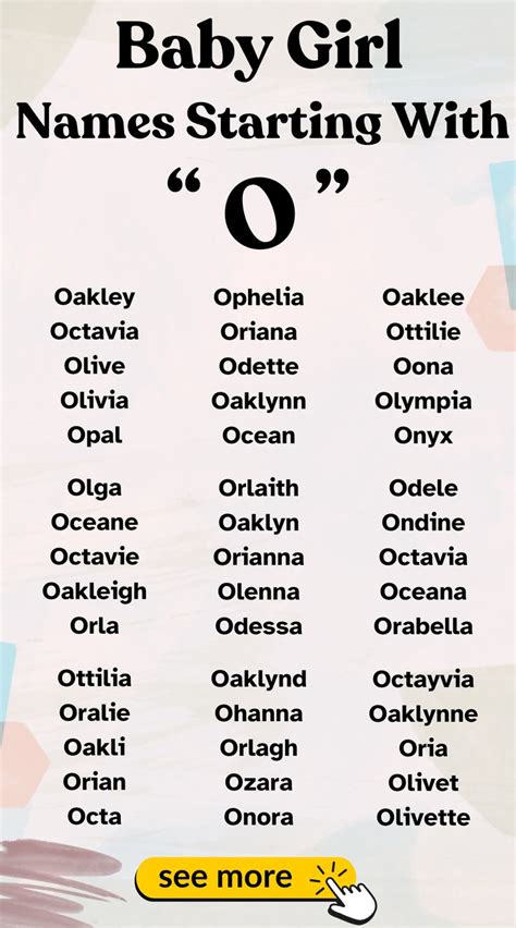 Opulent Baby Girl Names Starting with O in 2025 | Girl names, Cute baby ...